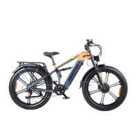bicicleta electrica de neumaticos anchos con bateria samsung y suspension completa kimdyma k03 amarilla