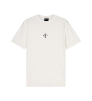 A|X Armani Exchange para hombre. XM002454AF10358U0009 Camiseta mini logo blanco (XS), Casual, Algodón, Manga corta
