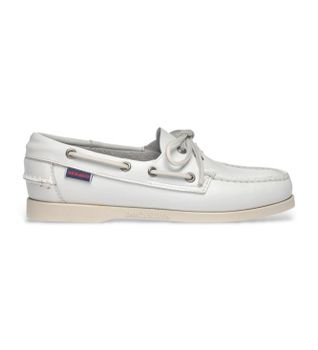 Sebago para mujer. 7000530 Mocasines de piel Portland blanco (37), Plano, Cordones, Casual