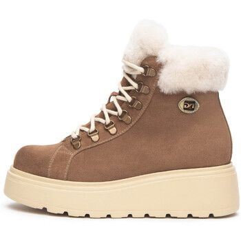 NeroGiardini Botines Velour Montone Cappuccino Eva Gorga Panna + Ba para mujer