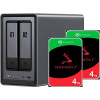 nas ugreen 54tb 8gb ram 2 bahias 25gbe hdmi usb-c sd m2 dxp2800