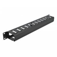 panel de gestion de cables delock 19 1u negro con 2 aberturas
