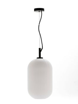 Lámpara colgante Tosca cristal blanco mate E27 Ø25 cm