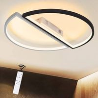 lampara de techo led nettlife regulable con control remoto lampara de arana de hierro moderna