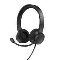 trust hs-260 auriculares alambrico de oficinacentro de llamadas usb-enc para pc negro