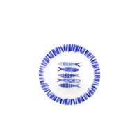 plato plano pez azul 25x25x15cm - lote de 6