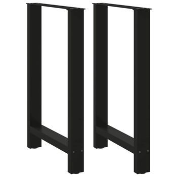 Patas Para Mesa De Bar Negras (2 Unidades, 60 X 90-91 Cm, Acero) Vidaxl