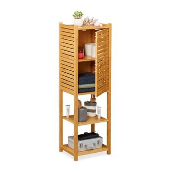 Estante De Baño De Bambú Con 2 Estantes Natural 60 Cm