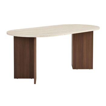 Mesa de comedor bordes redondeados l180 cm -