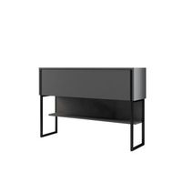 comoda de madera luxe - 120 x 30 x 80 cm - negroantracita