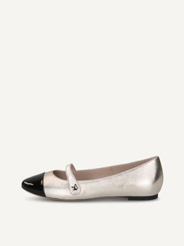 CAPRICE Ballerina, gold, made of Leather with Block heel, Size 38