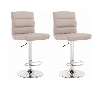 Pack de 2 taburetes ajustables palm gris claro - conforama