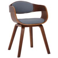 silla de visita kingston simil cuero nogalgris 46x49x73 cm clp