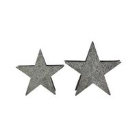 conjunto de 2 portavelas estrellas de metal plateado adornos de navidad figura deco tornio