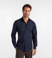 harmont  blaine para hombre cnr001012523i camisa popeline stretc azul marino s algodon clasico manga larga