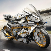 2431 piezas de bloques de construccion de motocicletas de oro blanco faciles de montar para mayores de 14 anos regalo perfecto para cumpleanos navidad halloween y fiestas de ano nuevo