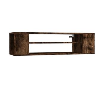 Mueble de tv colgante madera roble ahumado 100x30x26,5 cm