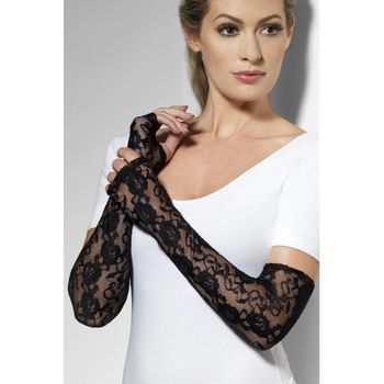 Guantes De Disfraz Para Adultos Con Opciones Largos - Negro