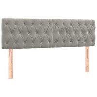 cabeceros terciopelo gris claro 160x7x7888 cm vidaxl
