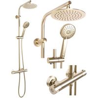 conjunto de ducha rea bliss brush gold