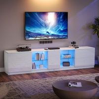 mueble de tv con iluminacion led mueble lacado mueble para tv de 65 mueble moderno con almacenaje blanco 160x40x52cm