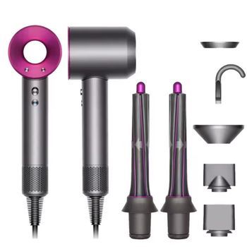 Secador De Pelo Profesional 7 Accesorios Planet Super Hair Dryer Rosa