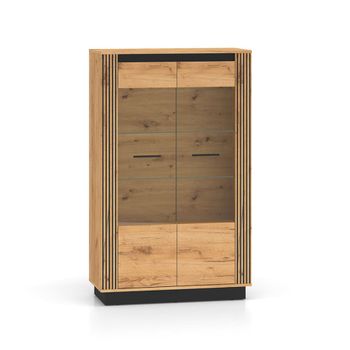 Vajillero 2 puertas y negro fachada de mdf madera