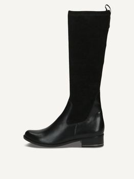 CAPRICE Boots, black, made of Leather and synthetic with Block heel, Size 36