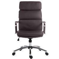 deco 1097bn faux-leather tilting executive chair - brown brown