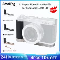 empunadura con placa de montaje en forma de l smallrig para panasonic lumix l10 empunadura de silicona integrada con placa de liberacion rapida arca-swiss para tripode