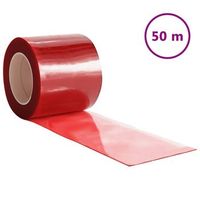 tira de cortina para puertas pvc rojo 200x16 mm 50 m vidaxl