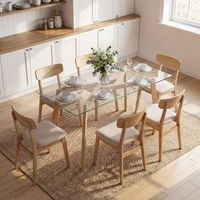 mesa de comedor de acero vidrio homcom 150x75x76 cm transparente