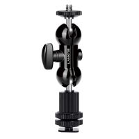 lanxire brazo magico doble cabezal soporte zapata fria camara 14 38 para dslr monitor mic luz led super abrazadera