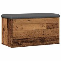 banco con almacenaje  banco de almacenamiento madera ingenieria madera vieja 82x42x45 cm