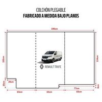 colchon camper renault trafic - 5cm grosor hr 25kgm3 media 0cm de viscoelastica - azul
