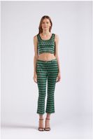 top corto de tejido jacquard rhombus multiverd