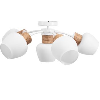 Lámpara De Techo App1590-6cp Boho White Beige