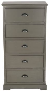 Cómodas en pino/mdf/capa de madera, gris
