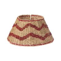 base de arbol de navidad de algas marinas r 43 cm hecho a mano redondo accesorios natural con rojo hiver