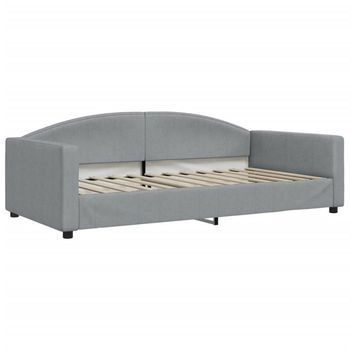 Cama Para Adulto | Cama Individual | Sofá Cama Tela Gris Claro 100x200 Cm