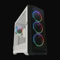 caja pc lc-power gaming 805bw holo-1x midi-tower cristal templado 4 ventiladores argb