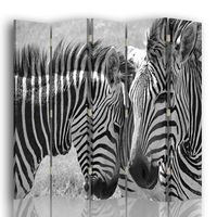 legendarte - biombo melenas bicolores - separador de ambientes para interiores cm 180x170 5 paneles