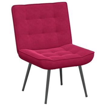 Sillón De Salón | Silla | Sillón De Relax Terciopelo Rojo Vino 64x74x84 Cm