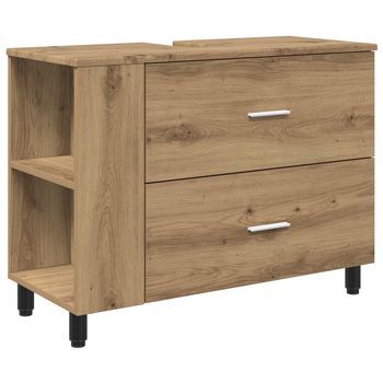 Unidad De Tocador De Baño Roble Artisan 80 X 35 X 60 Cm Vidaxl