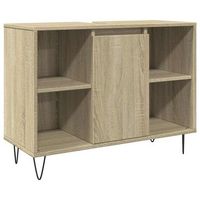 mueble de bano  armario de bano madera de ingenieria roble sonoma 80x33x60 cm