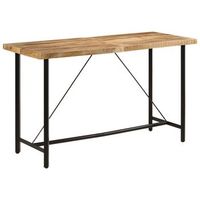 mesa alta de hierro y madera maciza de mango 180x70x107 cm vidaxl