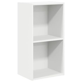 Estantería 2 Niveles Madera Contrachapada Blanco 40x30x76,5 Cm Vidaxl