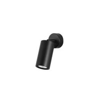aplique pared  foco techo orientable gu10 diseno minimalista negro