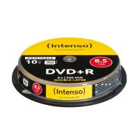 dvdr dl intenso 10 unidades 85 gb imprimible caja pastel