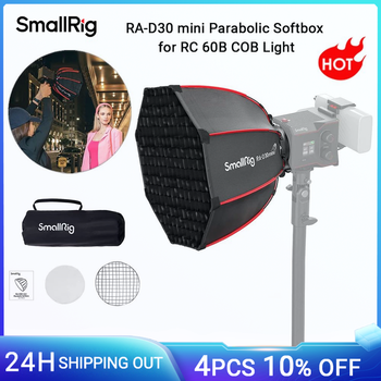 SmallRig Mini Softbox Parabólico RA-D30 29 cm de liberación rápida, compatible con luz de vídeo LED SmallRig RC 60B COB - 4358